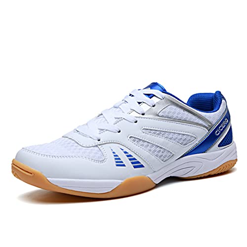 TRESEF Pickleball-Schuhe Für Damen Und Herren, Leichte Indoor-Platzschuhe, Atmungsaktive Tennisschuhe Für Pickleball, Badminton, Tischtennis, Volleyball,Weiß,42 EU von TRESEF