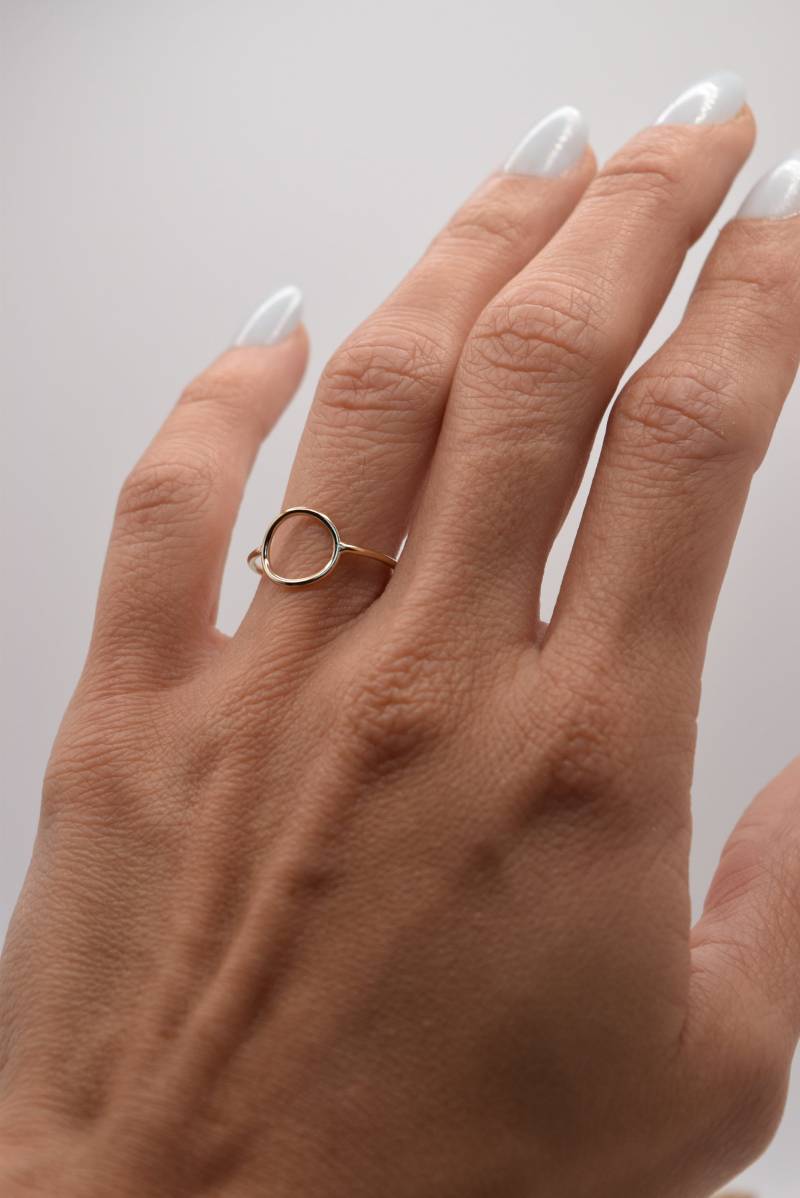 Kreisring Mit Goldfüllung, Nicht Angelaufener Ring von TRESHandmadeJewelry