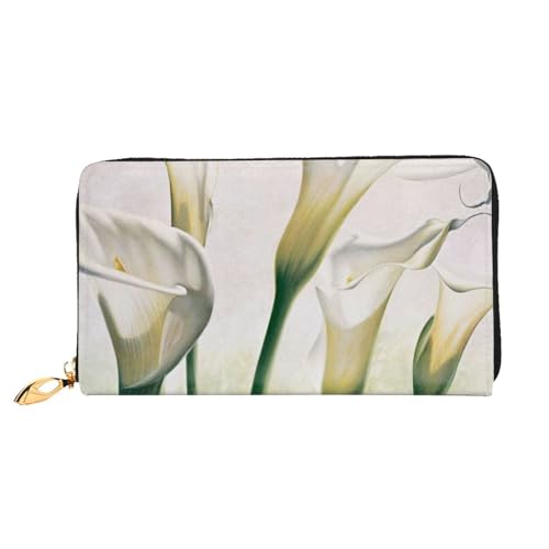 TRESILA Damen-Geldbörse aus Leder, großes Fassungsvermögen, lange Geldbörse, Clutch, Handy-Kartenhalter, Kreditkartenetui, Münzorganizer, Geldbörse für Damen und Herren, schöne Blumen, Schönheit von TRESILA