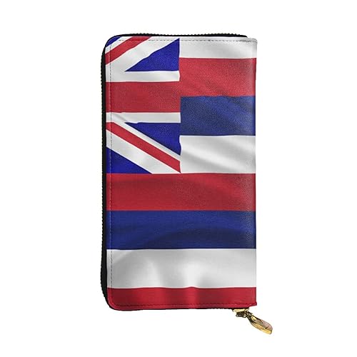 TRESILA Damen Leder Geldbörse Lange Geldbörse Handy Kartenhalter Fall Kreditkarte Brieftasche Münze Organizer Brieftasche für Frauen Herren – Kreuzfahrtschiff, Flagge von Hawaii Amerikanisch, von TRESILA