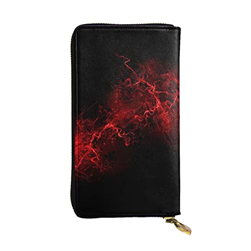 TRESILA Damen Leder Geldbörse Lange Geldbörse Handy Kartenhalter Fall Kreditkarte Geldbörse Münze Organizer Brieftasche für Frauen Herren – Happy Valentine's Day, Explosion Burst Rot Schwarz, von TRESILA