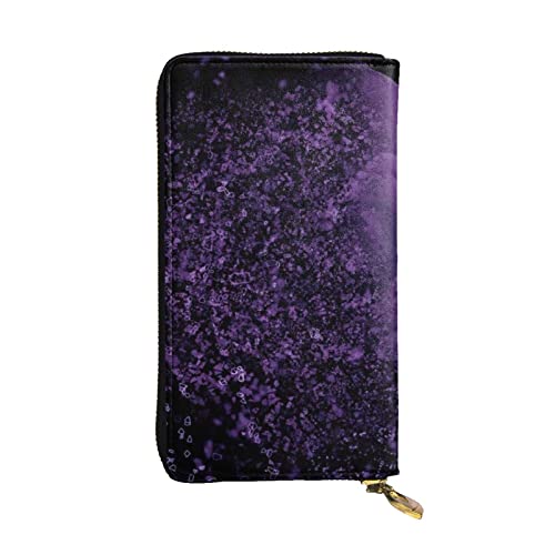 TRESILA Damen Leder Geldbörse Lange Geldbörse Handy Kartenhalter Fall Kreditkarte Geldbörse Münze Organizer Brieftasche für Frauen Herren – Weihnachtsmann außerhalb des Fensters, Purple Rose, von TRESILA