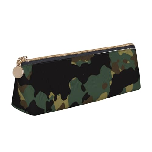 TRESILA Federmäppchen aus Leder mit Blumenmotiv für späte Nacht, langlebig, Schreibwaren-Organizer, Federmäppchen, Camouflage-Muster, Einheitsgröße, Taschen-Organizer von TRESILA