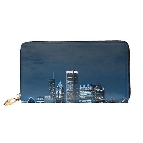 TRESILA Geldbörse Frauen Lange Leder Reißverschluss Geldbörse Telefon Kartenhalter Caseclutch Geldbörse Münze Organizer Brieftasche - Chicago Reflected, Chicago Reflected, Einheitsgröße von TRESILA