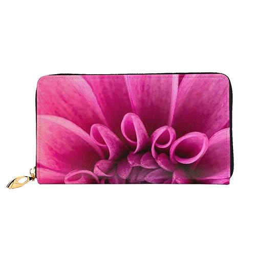 TRESILA Geldbörse Frauen Lange Leder Reißverschluss Geldbörse Telefon Kartenhalter Caseclutch Geldbörse Münze Organizer Brieftasche - Flugzeug Sonnenuntergang, Pink Dahlia, Einheitsgröße von TRESILA