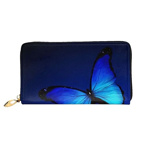 TRESILA Geldbörse Frauen Lange Leder Reißverschluss Geldbörse Telefon Kartenhalter Caseclutch Geldbörse Münze Organizer Brieftasche - Lustige Weihnachten Hirsch, schmetterling, Einheitsgröße von TRESILA