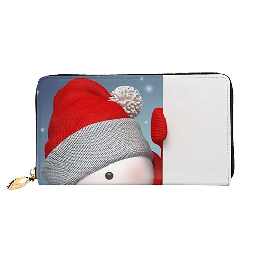 TRESILA Geldbörse Frauen Lange Leder Reißverschluss Geldbörse Telefon Kartenhalter Caseclutch Geldbörse Münze Organizer Brieftasche - Park, Lustige Weihnachten., Einheitsgröße von TRESILA