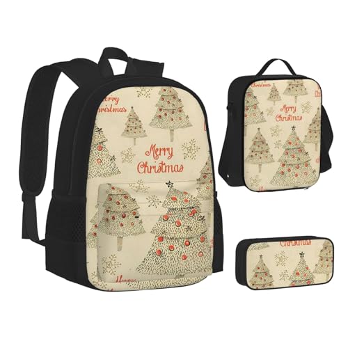 TRESILA Rucksack für Kinder, Jungen, Mädchen, strapazierfähiges Polyester, Schultasche, Büchertasche mit Lunchtasche und Federmäppchen (3-in-1-Rucksack-Set)/Nationalparks, Sonnenscheinbäume, von TRESILA