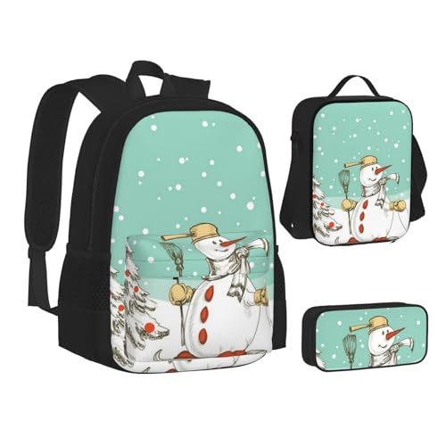 TRESILA Rucksack für Kinder, Jungen, Mädchen, strapazierfähiges Polyester, Schultasche, Büchertasche mit Lunchtasche und Federmäppchen (3-in-1-Rucksack-Set)/Nationalparks, Sonnenscheinbäume, von TRESILA