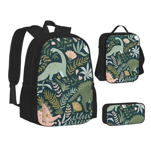 TRESILA Rucksack für Kinder, Jungen und Mädchen, strapazierfähiges Polyester, Schultasche, Büchertasche mit Lunchtasche und Federmäppchen (3-in-1-Rucksack-Set) / Late Night Highway, Niedlicher von TRESILA