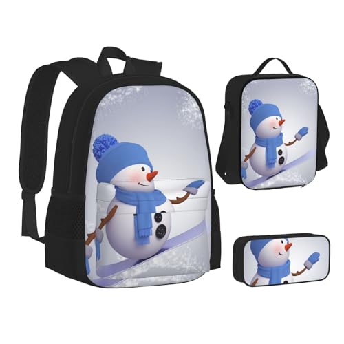 TRESILA Rucksack für Kinder, Jungen und Mädchen, strapazierfähiges Polyester, Schultasche, Büchertasche mit Lunchtasche und Federmäppchen (3-in-1-Rucksack-Set) / niedliche Sukkulenten, Niedlicher von TRESILA