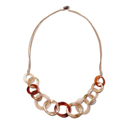Acrylharz Gliederhalskette Damen Mode Kreis Halskette Acryl Schmuck Lange Personalisierte Schmuck, Acryl von TREWQ-US