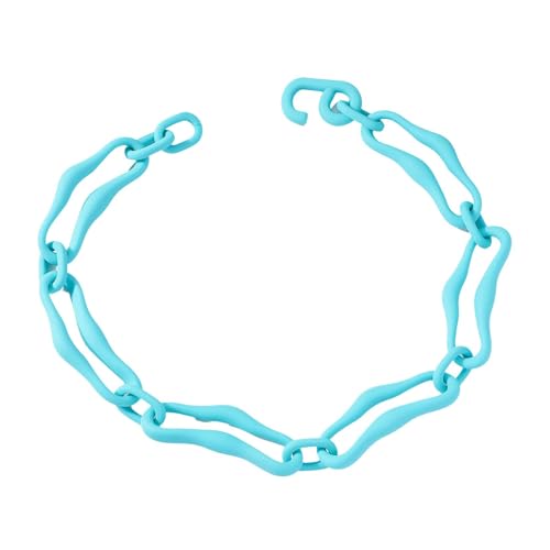 Bunte Acryl Choker-Halskette mit Grobgliedern aus Harz mit Schnalle für Damen und Mädchen, blauer Schmuck Bunte Acryl Choker-Halskette mit Grobgliedern aus Harz mit Schnalle für Damen und Mädchen, blauer Schmuck von TREWQ-US
