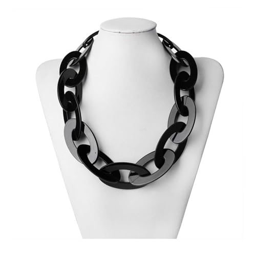 Bunte Acryl Halskette Dick Minimalistische Mehrfarbige Halskette Punk Schmuck für Frauen Mädchen, Acryl Bunte Acryl Halskette Dick Minimalistische Mehrfarbige Halskette Punk Schmuck für Frauen Mädchen, Acryl von TREWQ-US