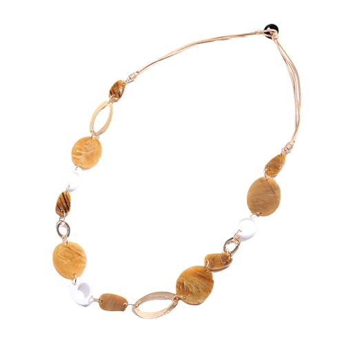 Dicke Acryl Halskette Damen Geometrisch Leichte Acryllegierung Lange Pulloverkette Damen Mode Modeschmuck Kaffee 1 von TREWQ-US