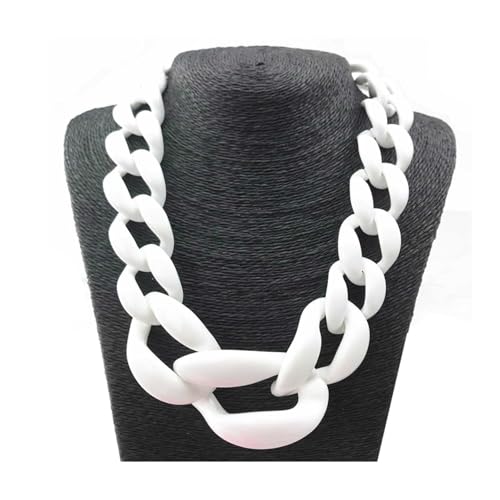 Große Statement-Halskette für Damen, Boho-Chic, handgefertigt, Boho-Schmuck, eleganter Modeschmuck für Damen, Acryl von TREWQ-US