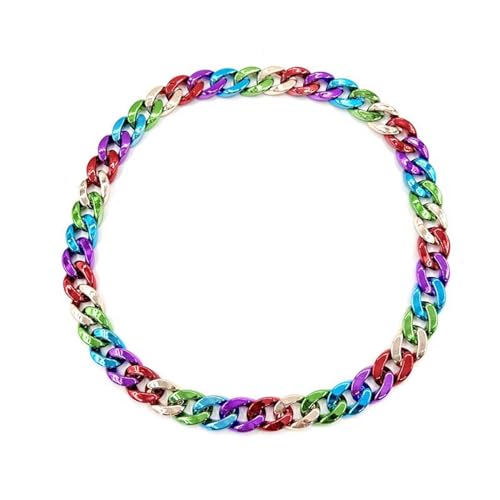 Halskette aus Kunststoff, dick, glatte Glieder, kubanischer Stil, Schmuck, Geschenk für Damen und Mädchen, 60cm, Kunststoff Halskette aus Kunststoff, dick, glatte Glieder, kubanischer Stil, Schmuck, Geschenk für Damen und Mädchen, 60cm, Kunststoff von TREWQ-US