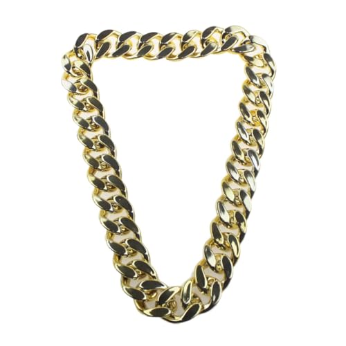 Hip-Hop-Halskette, 70 cm x 80 cm, bunte Halskette, Gothic-Hip-Hop-Kette, klobige Kette für Männer und Frauen, Schmuckdekoration, Gold, Gold, 70 cm Hip-Hop-Halskette, 70 cm x 80 cm, bunte Halskette, Gothic-Hip-Hop-Kette, klobige Kette für Männer und Frauen, Schmuckdekoration, Gold, Gold, 70 cm von TREWQ-US
