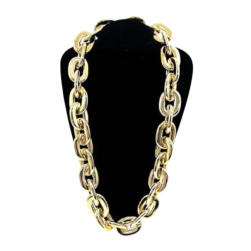 Hip Hop Rapper Kette Gold Big Kette Unisex Milliardär Kostümzubehör 70-120cm Gold 120cm Hip Hop Rapper Kette Gold Big Kette Unisex Milliardär Kostümzubehör 70-120cm Gold 120cm von TREWQ-US