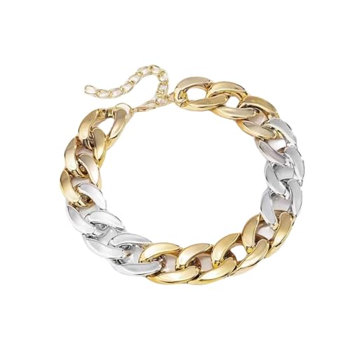 Punk Hip Hop Chunky Halskette aushöhlen Kette Halskette Kurze Halskette Gold Silber Verknüpfte Breite Choker Halsketten für Damen Herren Silber Gold Punk Hip Hop Chunky Halskette aushöhlen Kette Halskette Kurze Halskette Gold Silber Verknüpfte Breite Choker Halsketten für Damen Herren Silber Gold von TREWQ-US