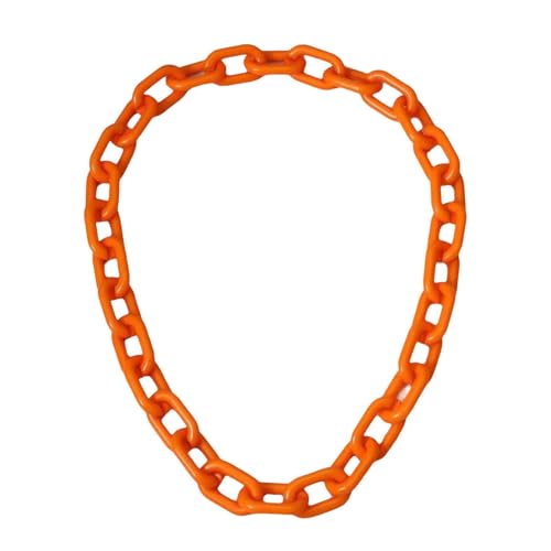 Punk Hip Hop Fashion Acryl Gliederkette Halskette Rock Gothic Chunky Kunststoff Choker Halsband Halskette für Frauen Zubehör - 7 Farben Orange Punk Hip Hop Fashion Acryl Gliederkette Halskette Rock Gothic Chunky Kunststoff Choker Halsband Halskette für Frauen Zubehör - 7 Farben Orange von TREWQ-US