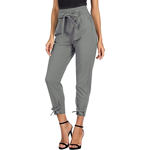 TRFPLOOC Damen Hose High Waist 4591 Elegant Bleistifthose Casual Carpi Hose mit Taschen von TRFPLOOC