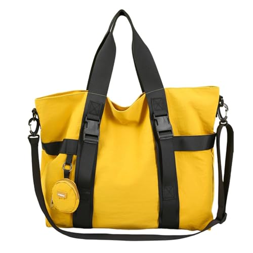 TRHEEE Funktionale Umhängetasche mit Organisationstaschen, praktische Nylon-Konstruktion, ergonomisches Design für Damen und Herren, Outdoor-Umhängetasche, gelb, One Size TRHEEE Funktionale Umhängetasche mit Organisationstaschen, praktische Nylon-Konstruktion, ergonomisches Design für Damen und Herren, Outdoor-Umhängetasche, gelb, One Size von TRHEEE