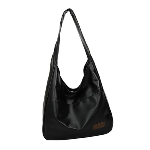 Unterarmtasche aus PU-Leder für Damen, Schultertaschen mit geräumigen Fächern, bequemer Riemen, lässig, Reisen, unverzichtbar, organisiert mit mehreren Fächern, Schwarz , One Size Unterarmtasche aus PU-Leder für Damen, Schultertaschen mit geräumigen Fächern, bequemer Riemen, lässig, Reisen, unverzichtbar, organisiert mit mehreren Fächern, Schwarz , One Size von TRHEEE