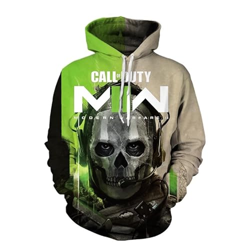 TRHSEEFE Call Of Classic 3D Printed Cosplay Hoodie Video Game Hoody Gunplay Funny Hoody Mann/Frau, A-004, X-Large von TRHSEEFE