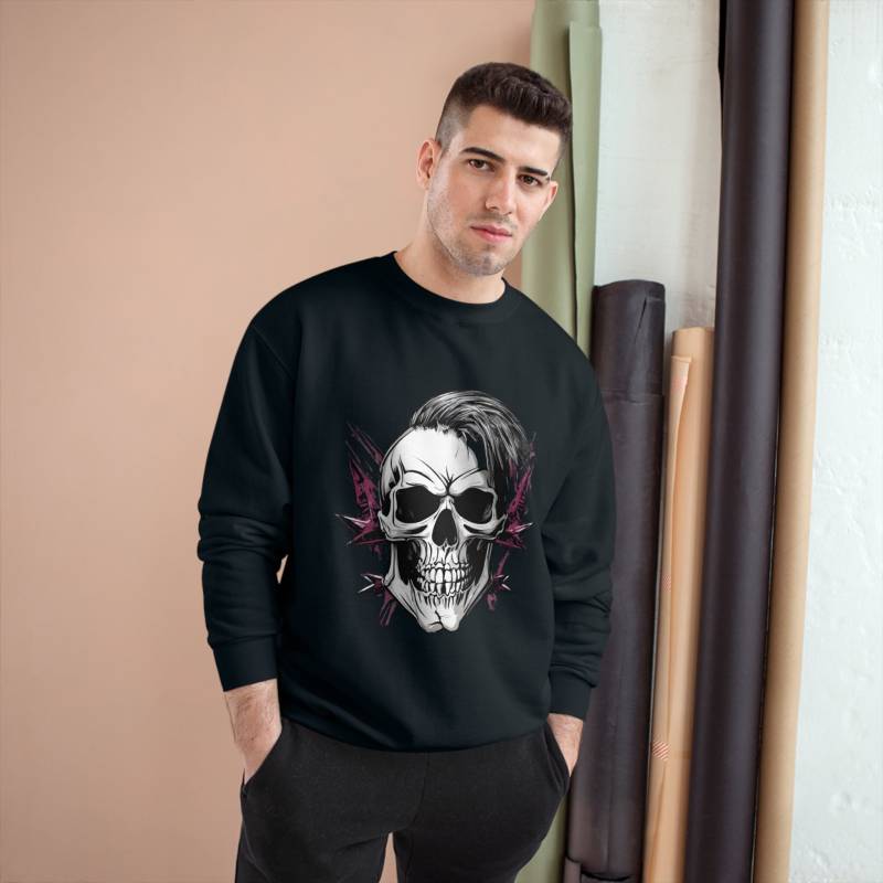 Edgy Skull Triage Champion Hoodie - Trendiges Sweatshirt Mit Einzigartigem Totenkopf-Design Für Männer Und Frauen von TRIAGEshop