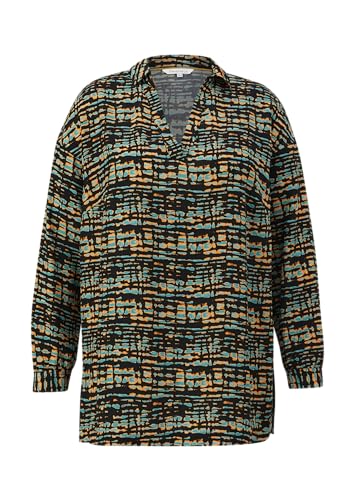 TRIANGLE Bluse aus Reiner Viskose schwarz 48 von TRIANGLE