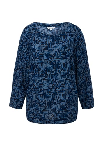TRIANGLE Crêpe-Bluse aus Viskose Navy 48 von TRIANGLE