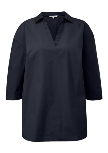 TRIANGLE Damen Bluse 3/4 Arm Blue 52 von TRIANGLE