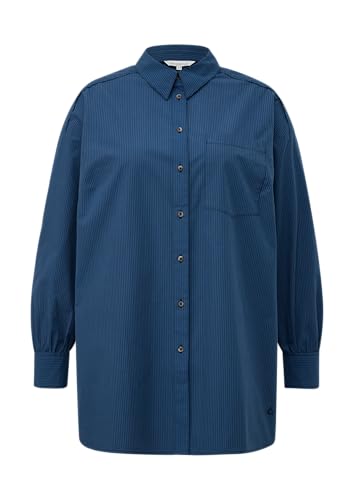 TRIANGLE Damen Bluse Langarm Blue 54 von TRIANGLE