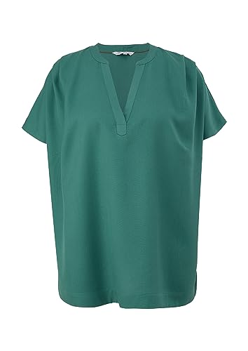 TRIANGLE Damen Bluse kurzarm, Blue Green, 52 EU von TRIANGLE