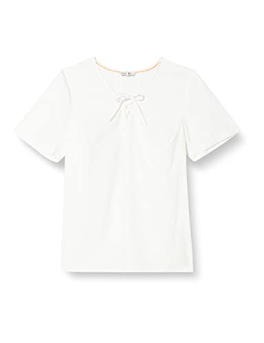 TRIANGLE Damen Bluse kurzarm, Weiß, 48 EU von TRIANGLE