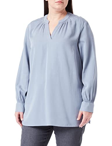 TRIANGLE Damen Bluse langarm, Blau, 54 EU von TRIANGLE