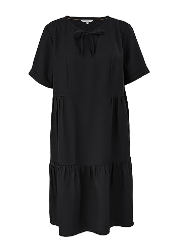 TRIANGLE Damen Dress Kurz Black 54 Polyester Kurzarm Reißverschluss von TRIANGLE