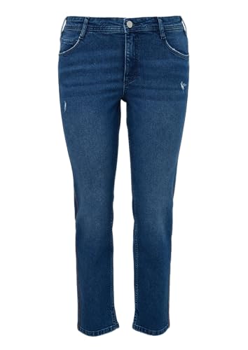 TRIANGLE Damen Slim Fit Jeans im Used Look Blue 52 von TRIANGLE