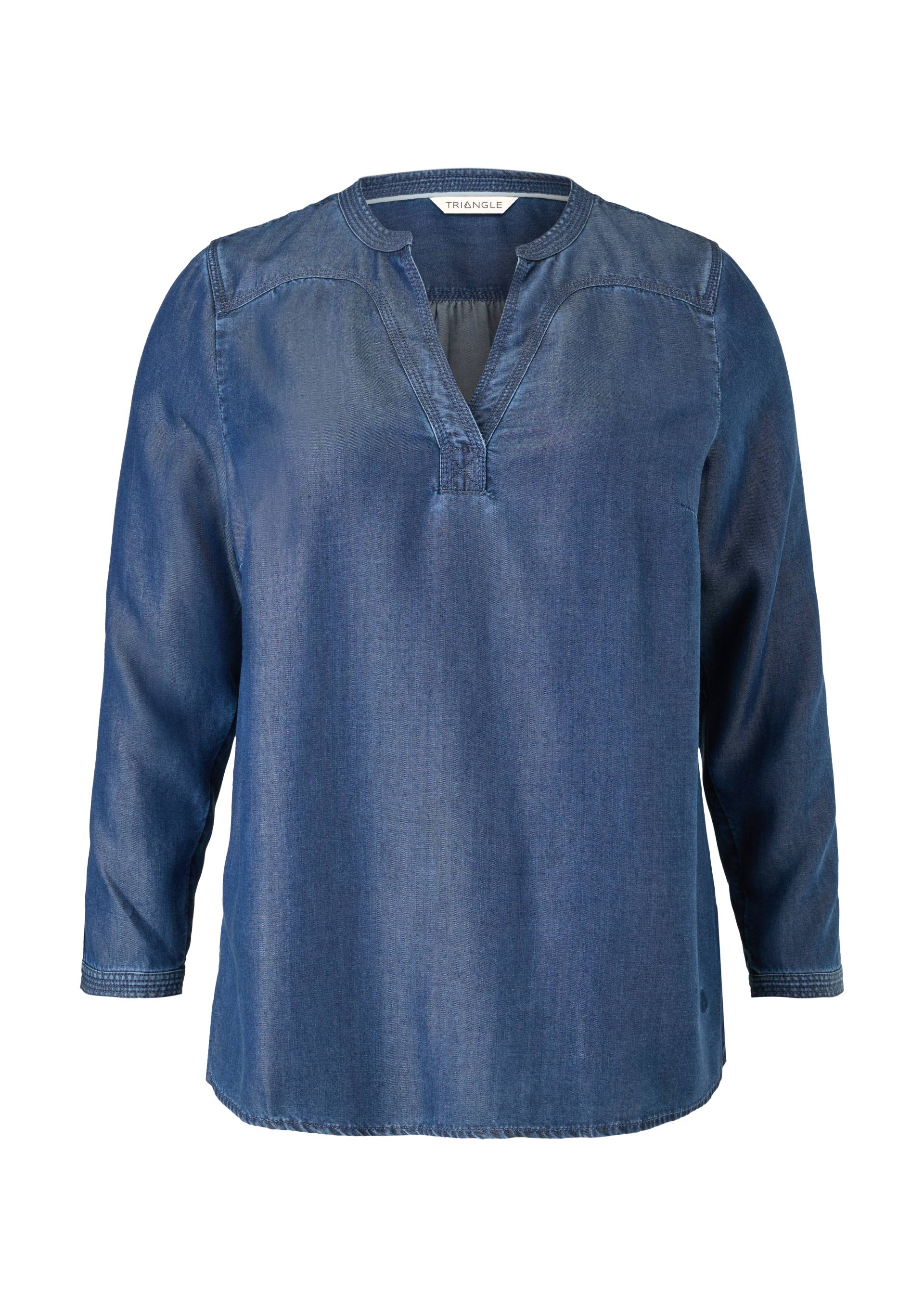 s.Oliver - Denim-Tunika aus Lyocell, Damen, blau von s.Oliver