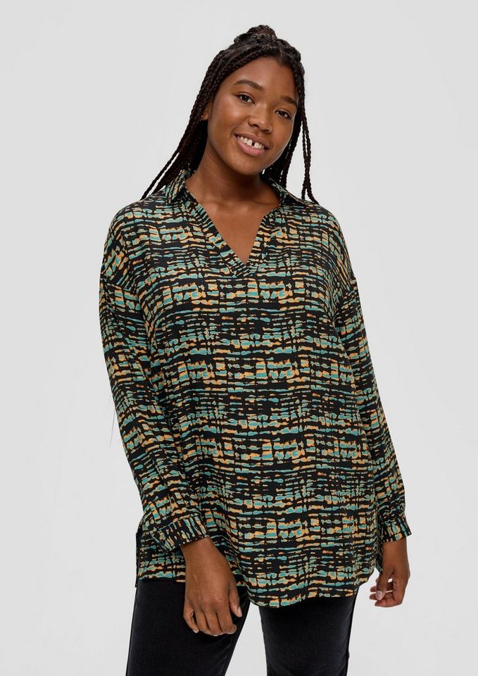 TRIANGLE Langarmbluse Bluse aus reiner Viskose von TRIANGLE