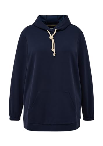 TRIANGLE Sweatshirt mit Twillstruktur Navy 44 von TRIANGLE
