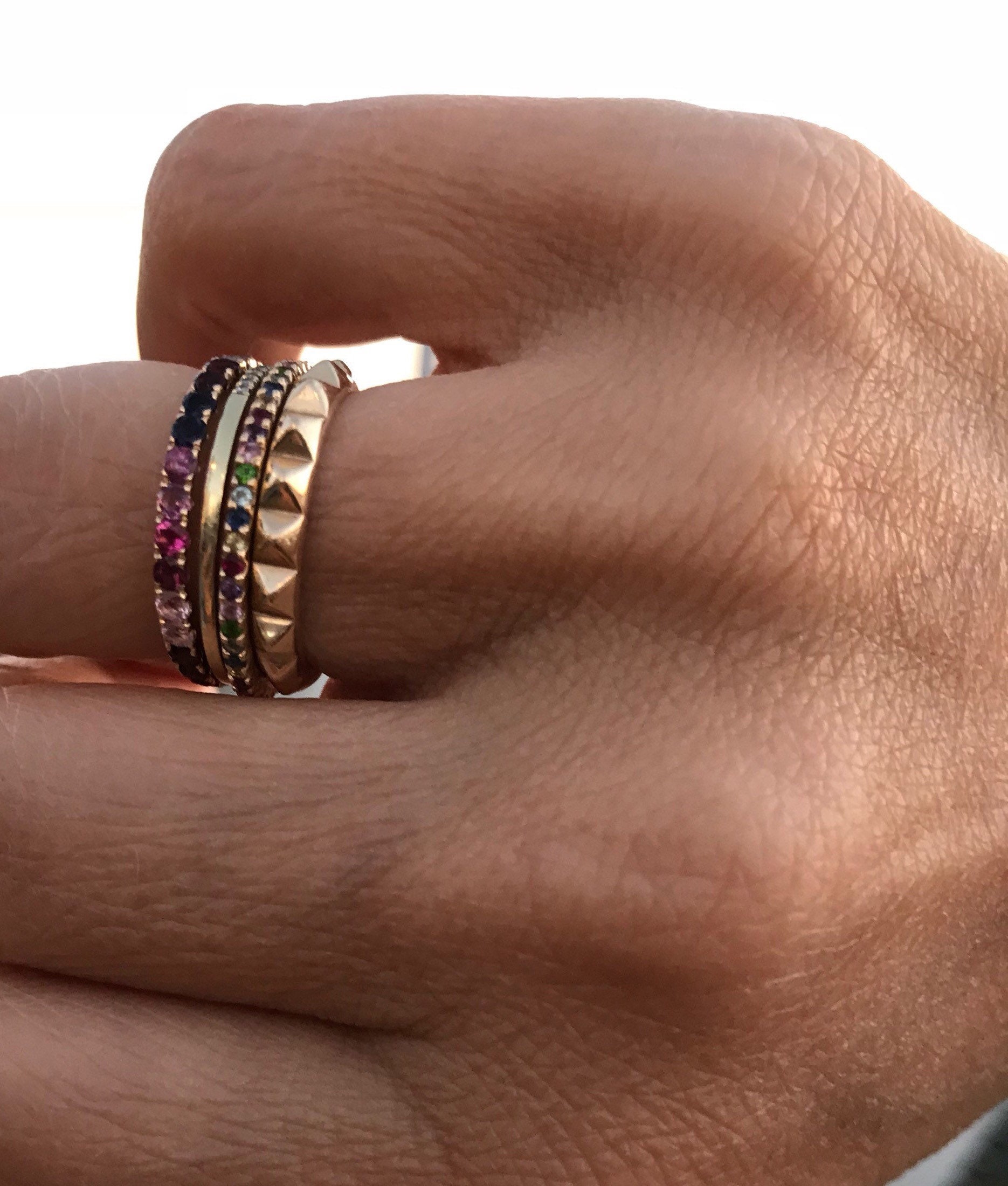 Gold Spike 10K Bandring von TRIBEANDTREASURE