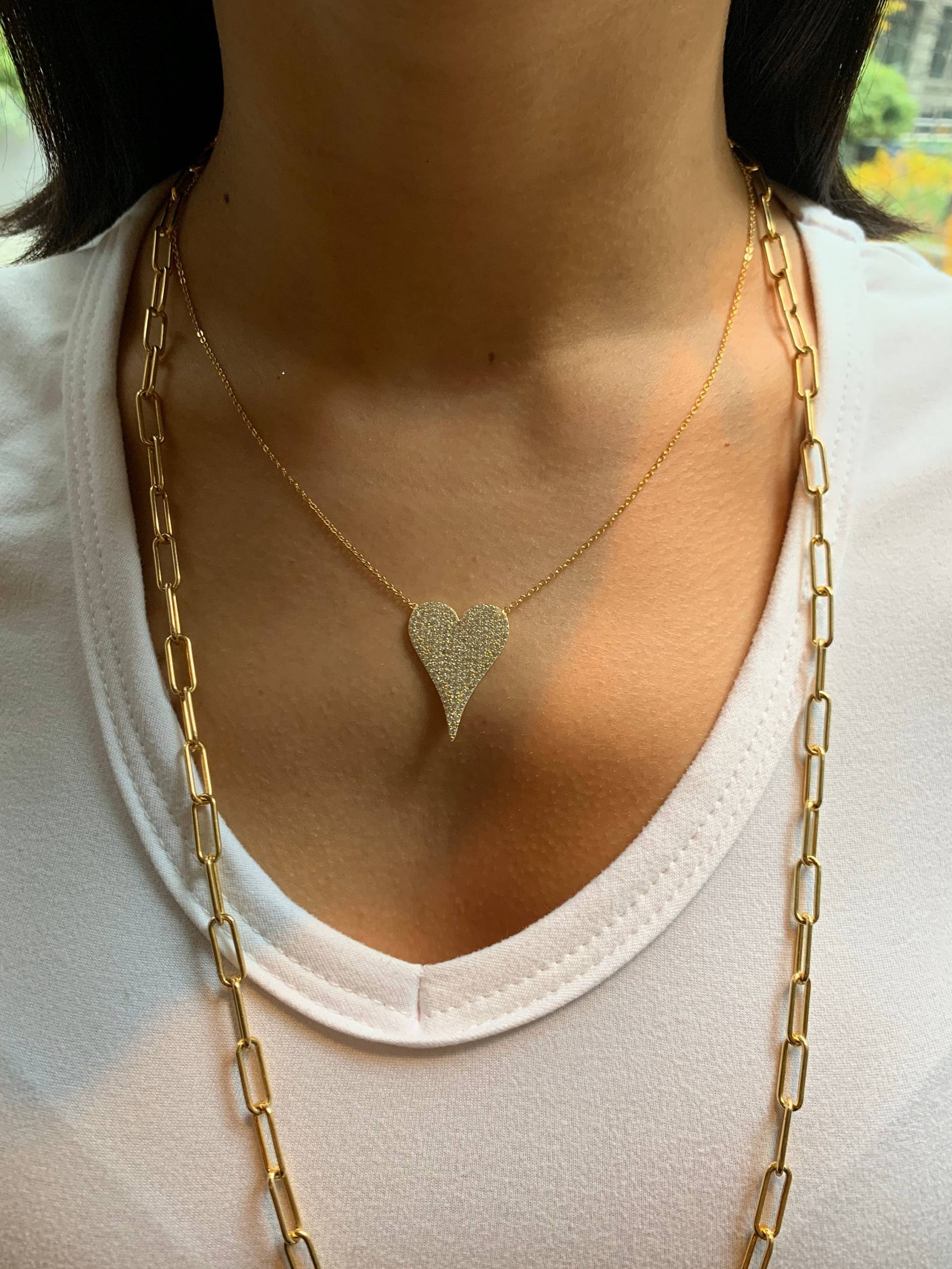 Gold Vermeil Box Halskette Sterling Silber, 76cm von TRIBEANDTREASURE