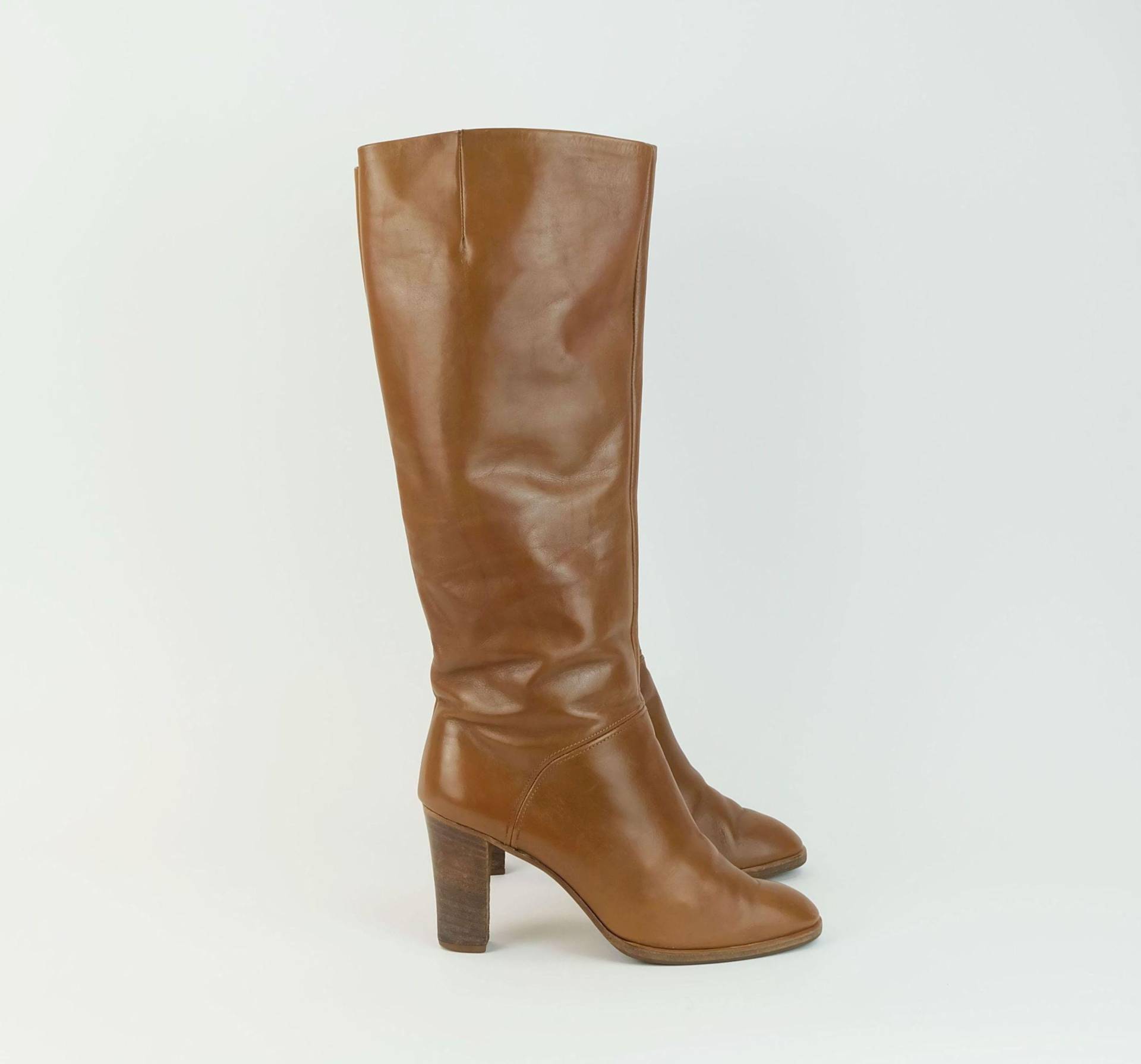 True Vintage Peter Kaiser Stiefel Cognacfarbenes Leder Gr. 5 1/2 | 38 Damenstiefel 1970Er Jahre von TRICoVINTAGE