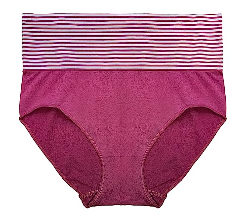 TRIFOLIUM Damen Unterwäsche mit voller Abdeckung hoch geschnittene Kompressions-Slips Bauchkontroll-Slips (Rot DE 34-36 Fabriketikett M (9006-M-RD) von TRIFOLIUM