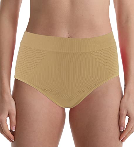 TRIFOLIUM Hose mit hoher Taille und Leichter Bauchkontrolle zauberhaften Mieder-Slip Beige DE 34-36 Fabriketikett M(STV8057-M-BG) von TRIFOLIUM