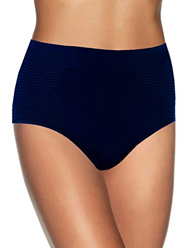 TRIFOLIUM Hose mit hoher Taille und Leichter Bauchkontrolle zauberhaften Mieder-Slip Navy Blau DE 38-40 Fabriketikett L(STV8057-L-NBL) von TRIFOLIUM