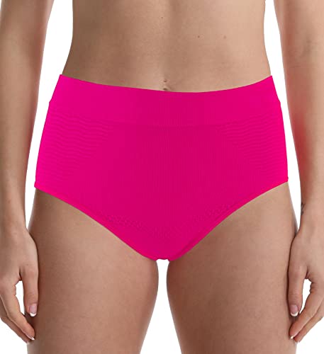 TRIFOLIUM Hose mit hoher Taille und Leichter Bauchkontrolle zauberhaften Mieder-Slip Neon Pink DE 34-36 Fabriketikett M(STV8057-M-NPK) von TRIFOLIUM