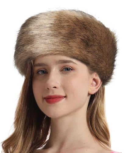 TRIFOLIUM Künstlicher Pelz Stirnband - Flauschig, Fleece, Einzigartige Größe, Winter Outdoor Brauner künstlicher Fuchs Eine Größe (HDB6387-One Size-Fox-BWN) von TRIFOLIUM